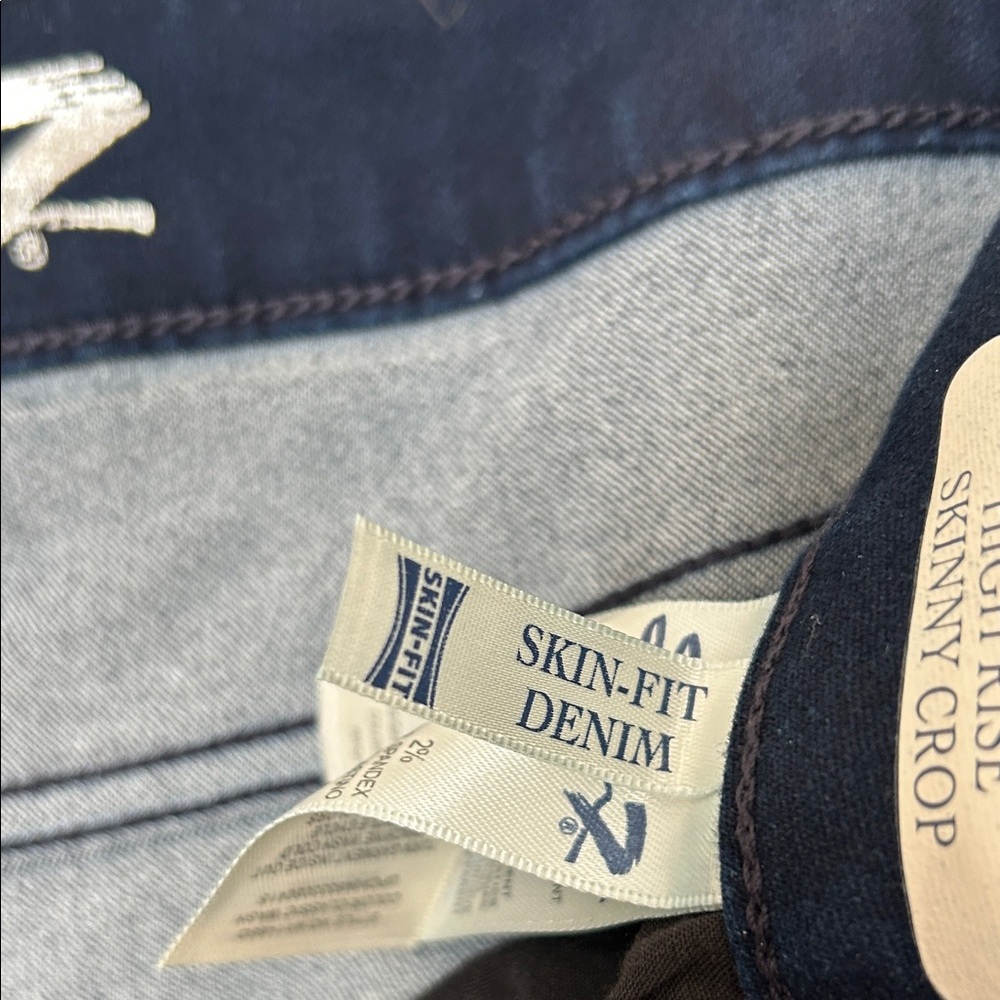 Seven7 Dark Blue Women’s Jeans - high rise, skinny crop - Picture 4 of 6